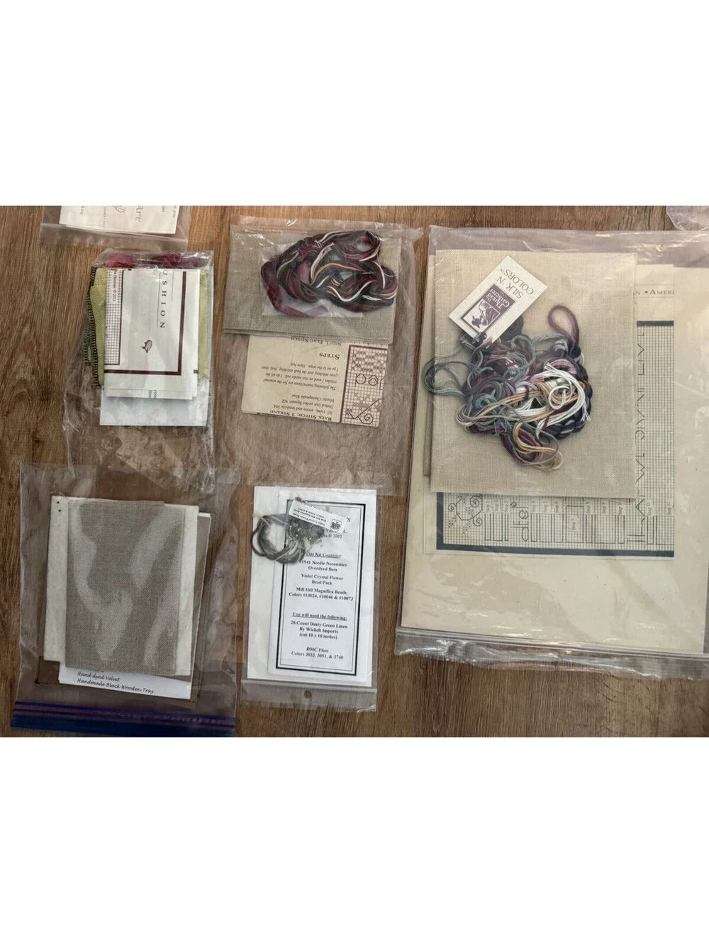 11 Cross Stitch Kit Lot Drawn Thread Sweetheart Tree Cricket Collection w/ Extra